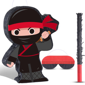 Harrycle Ninja Pinata Mini front view perfect for vibrant birthday party decor