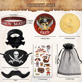 Harrycle pirate eye patch completes authentic costume for young adventurers.