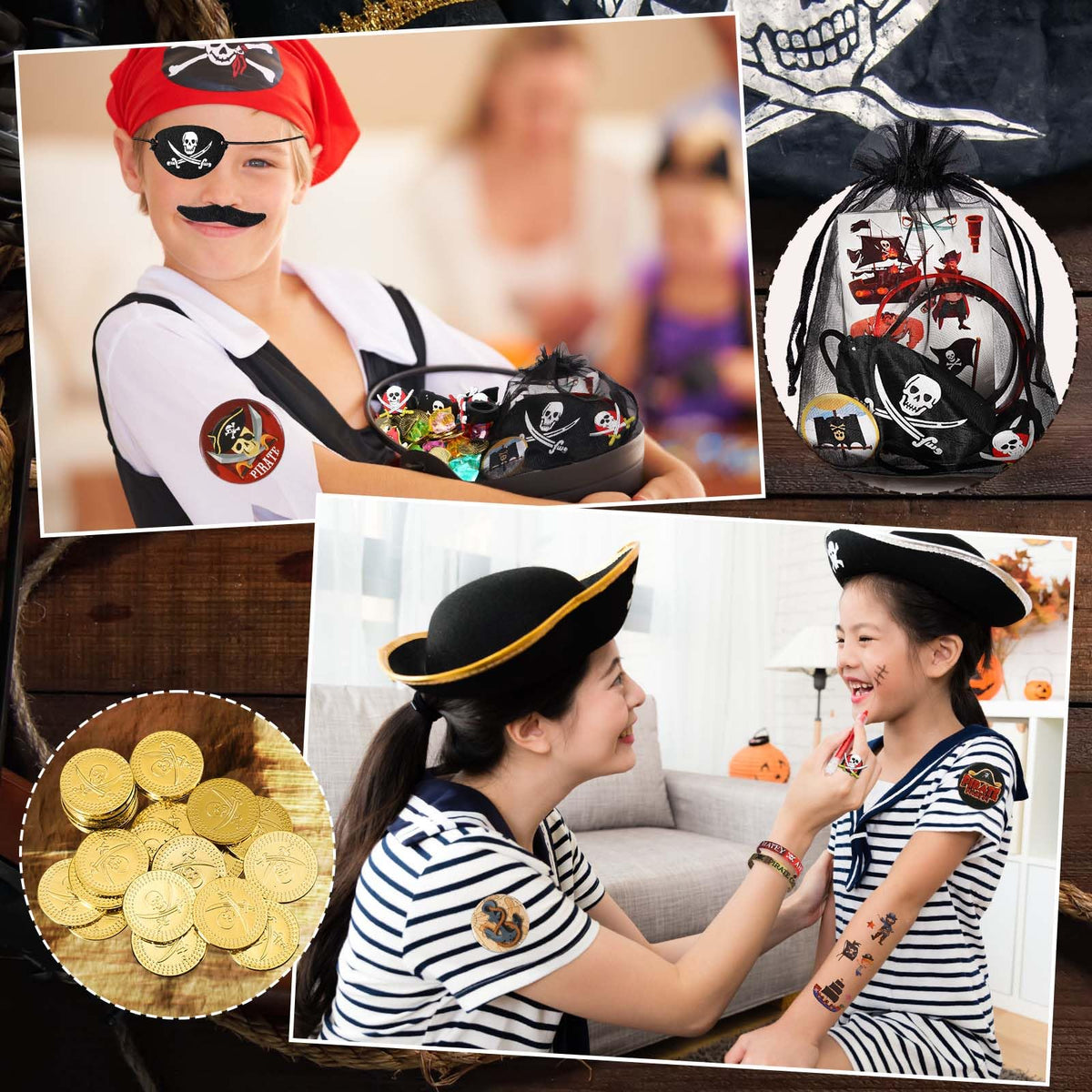 Harrycle pirate gems add treasure-like accents to goodie bags.