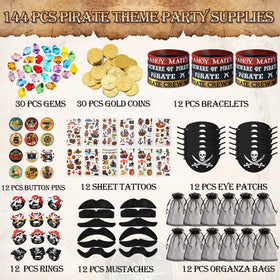 Harrycle pirate tattoos provide safe, waterproof designs for party fun.