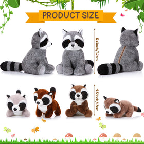Harrycle mother raccoon plush, 12.6-inch size, ideal for hugging.