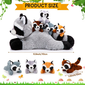 Harrycle raccoon plush close up showing expressive eyes.
