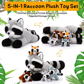 Harrycle raccoon plush vacuum packed packaging.
