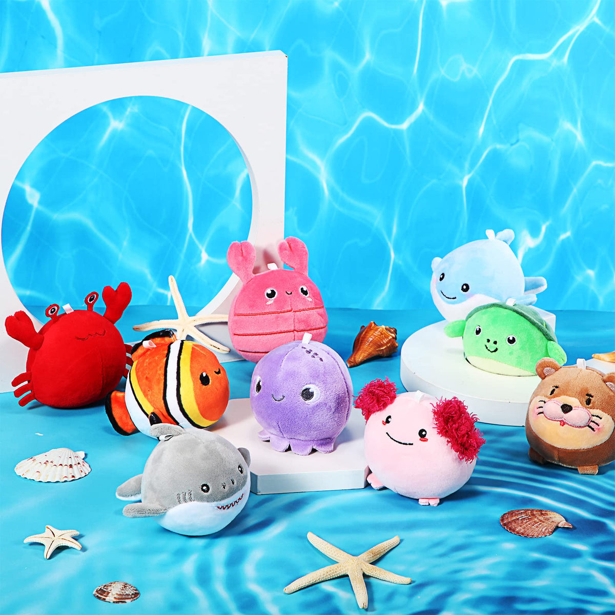 Harrycle dolphin plush brings vibrant color to desks