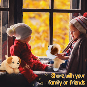 Harrycle 6-Piece Puppy Set, 8-inch plush collection for gifting and decor.