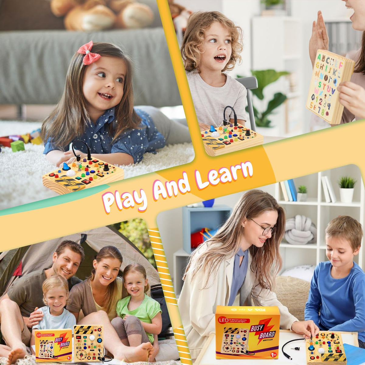 HarVow Busy Board compact travel size ideal for car rides and on-the-go play