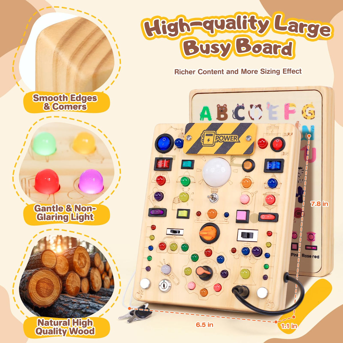 HarVow Busy Board travel-friendly frame for learning on the go