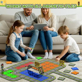 HarworLife compatible magnetic tiles connect securely with other sets for expanded builds.