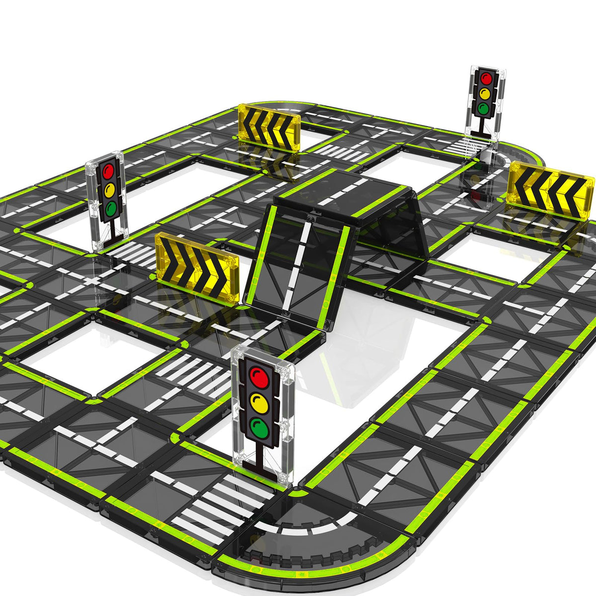 HarworLife magnetic road tiles set for endless creative play and STEM exploration.