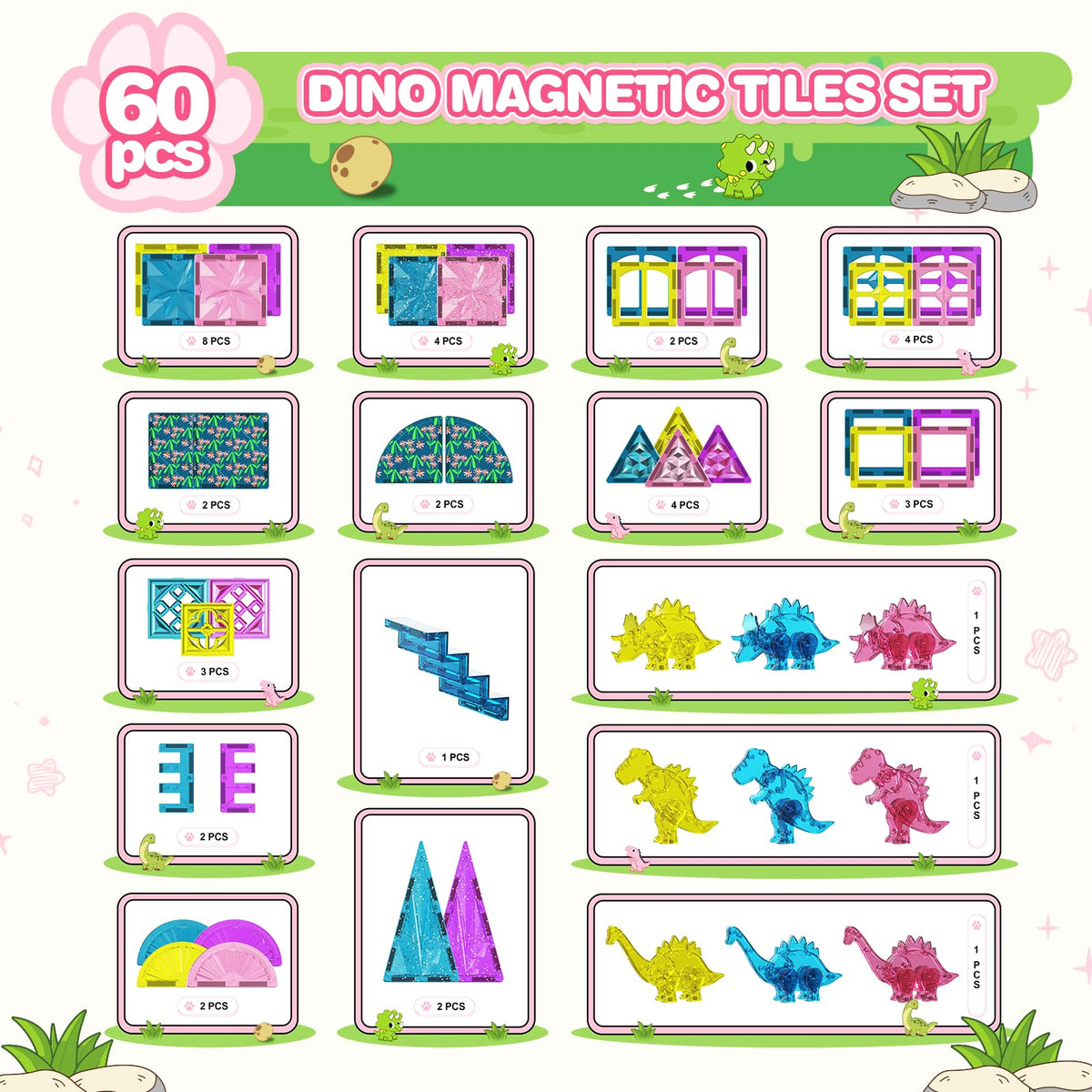 HarworLife magnetic tiles assembling for hands-on STEM exploration