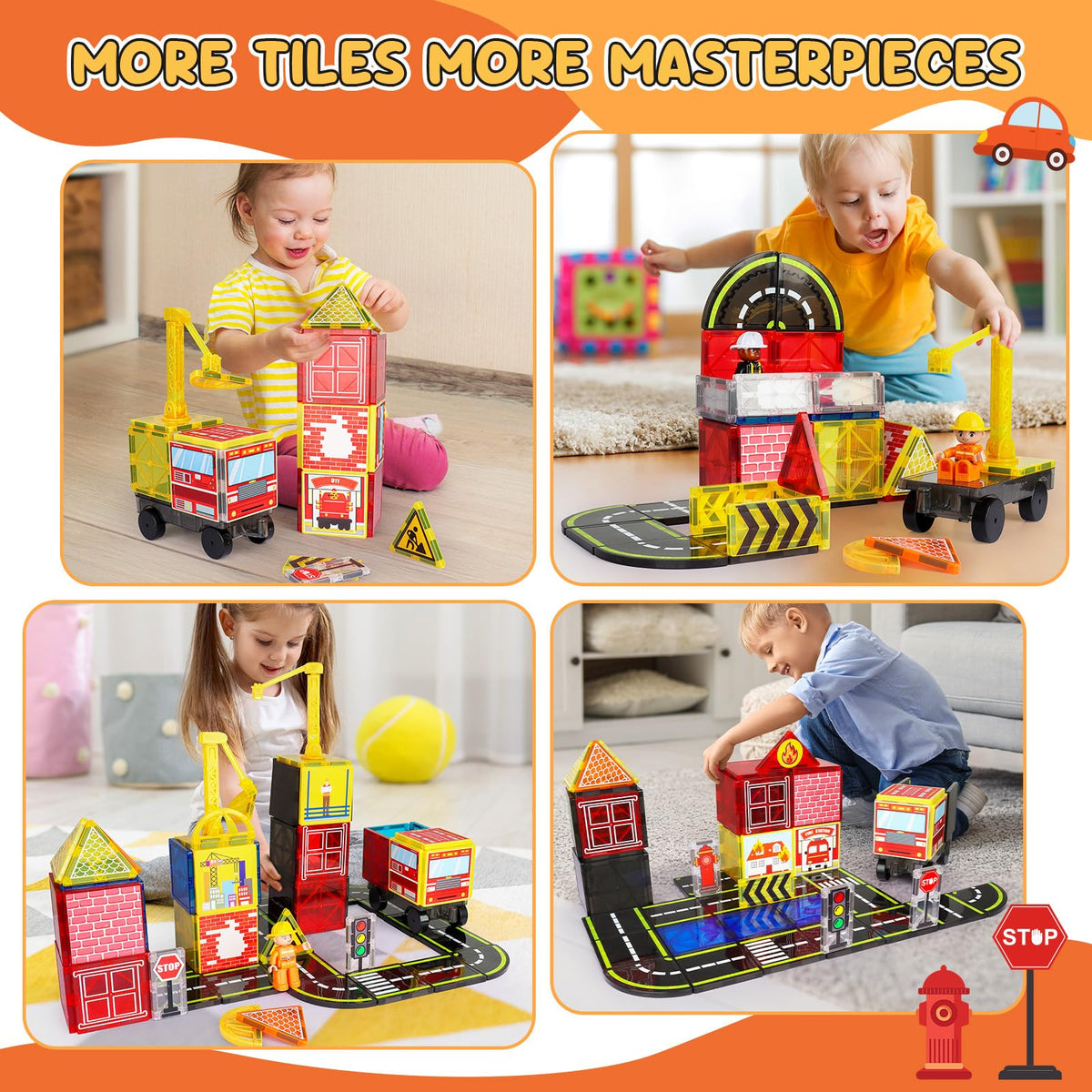 HarworLife crane towers elevate construction play with tall rotating parts for dynamic city-building