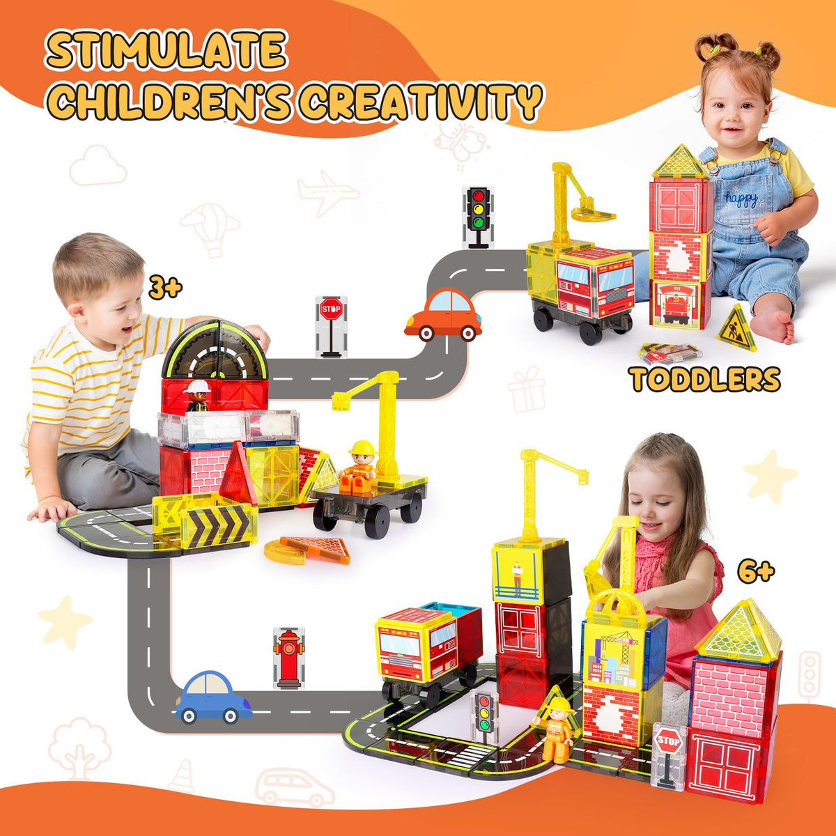 HarworLife traffic signs guide pretend-city safety and organized play