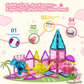 HarworLife pink dinosaur tiles sparking colorful storytelling