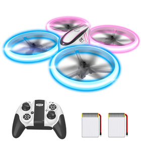 HASAKEE Q9s with LED blue-pink lights illuminate night flights for vivid fun.