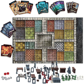 Hasbro Avalon Hill HeroQuest dungeon tiles set the stage for dynamic layouts.