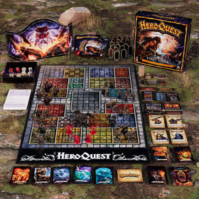 Hasbro HeroQuest First Light four hero miniatures enabling cooperative strategy for quests.