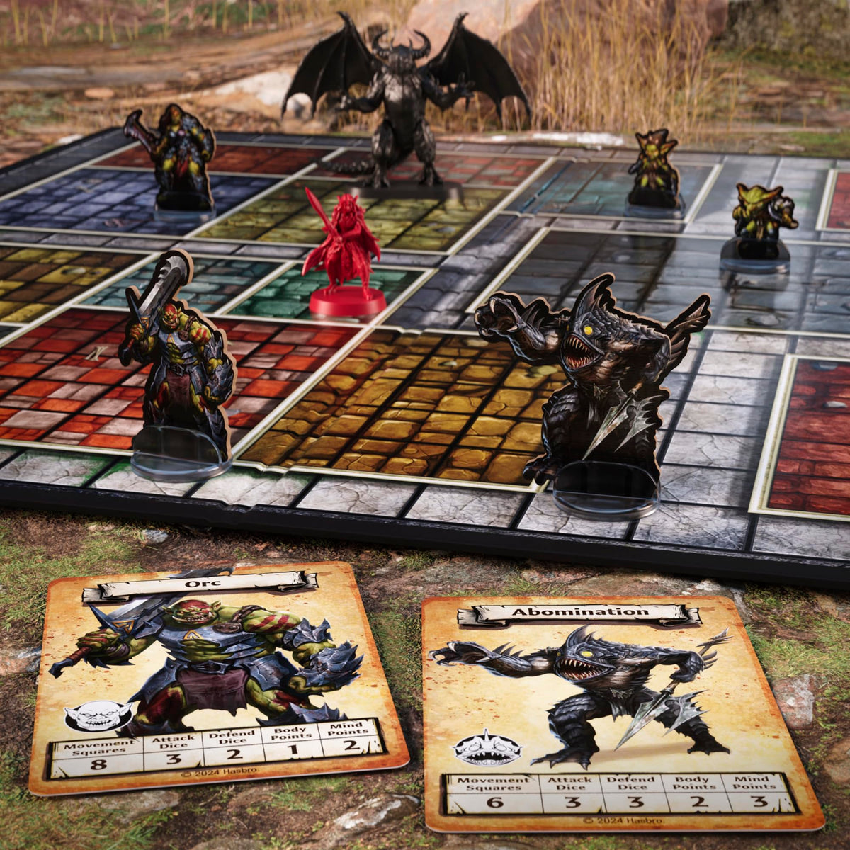 Hasbro HeroQuest First Light double-sided board offering evolving adventures and layouts.