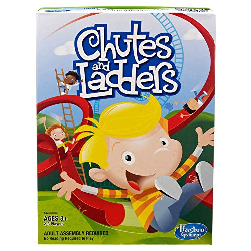 Hasbro Chutes & Ladders bundle board setup shows bright paths for quick rounds.