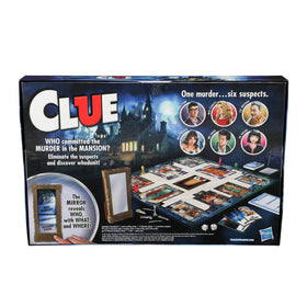 Hasbro Clue character tokens ready for suspects in Tudor Mansion.