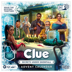 Hasbro Clue Secrets Under Snowfall storybook opening engages families in clue solving.