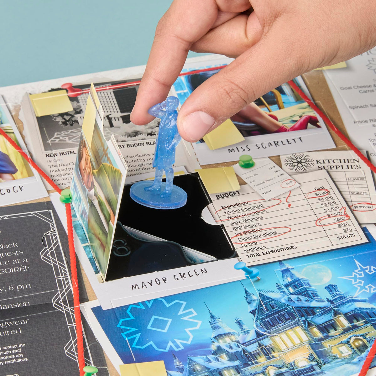 Hasbro Clue Secrets Under Snowfall surprise gift token sparks extra mystery.