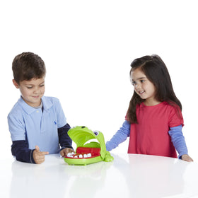 Hasbro Crocodile Dentist labels image shows clear game labeling for players.