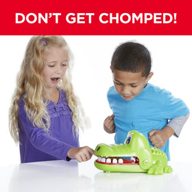 Hasbro Crocodile Dentist set-up image demonstrates quick, battery-free start.