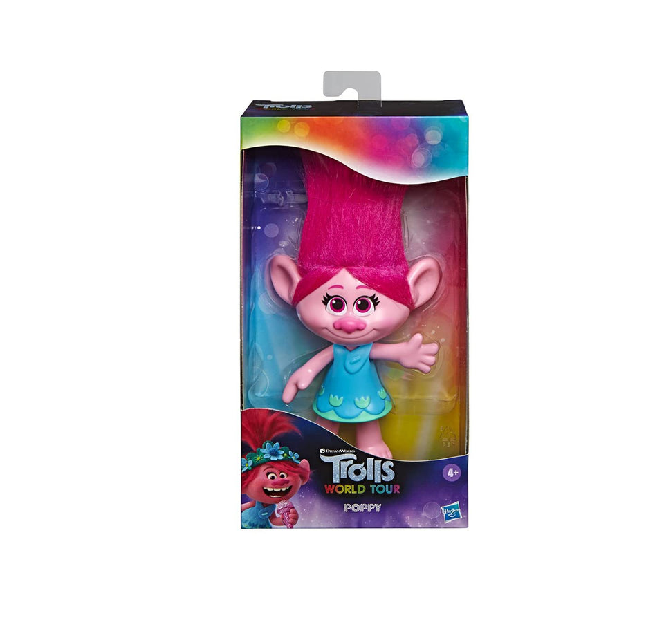 Hasbro DreamWorks Trolls Poppy medium doll front view for imaginative play.