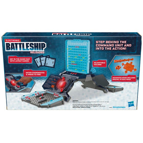Hasbro Electronic Battleship Reloaded folding unit enables compact, easy storage.
