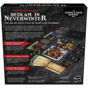 Bedlam in Neverwinter board game map board shows dynamic layout and evolving clues for immersive play