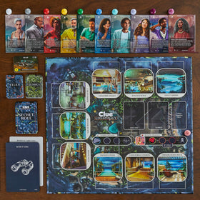 Hasbro Gaming Clue Conspiracy character cards; varied roles boost replayability