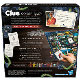 Hasbro Gaming Clue Conspiracy game pieces; detailed characters for immersive play