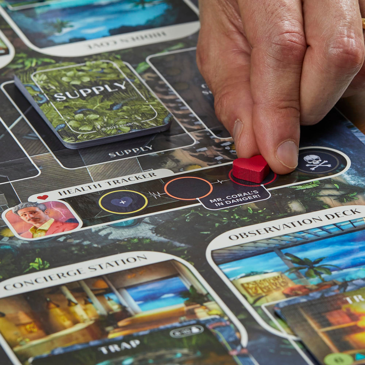 Hasbro Gaming Clue Conspiracy location map; inspires strategic planning