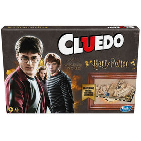 Hasbro Gaming Clue Wizarding World edition cover inviting family play