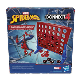 Hasbro Gaming Connect 4 Marvel Spider-Man discs for quick rounds.