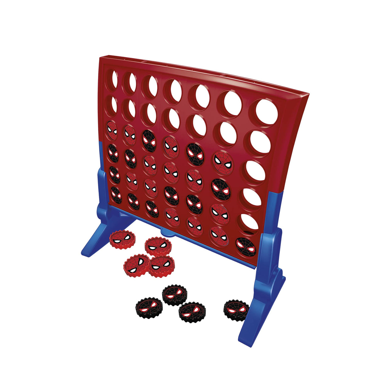 Hasbro Gaming Connect 4 Marvel Spider-Man Peter Parker disc for head-to-head play.