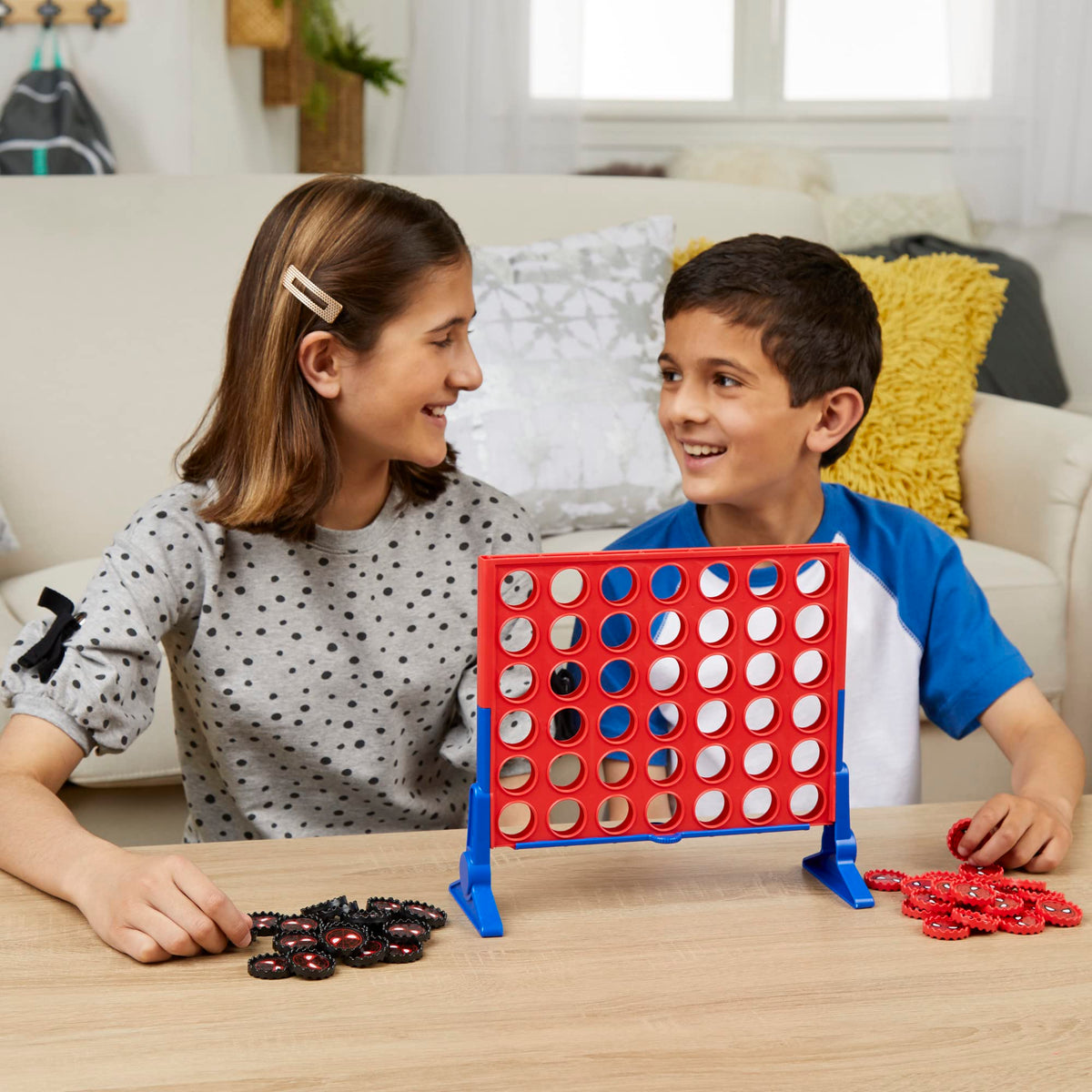 Hasbro Gaming Connect 4 Marvel Spider-Man two-player setup for family game night.