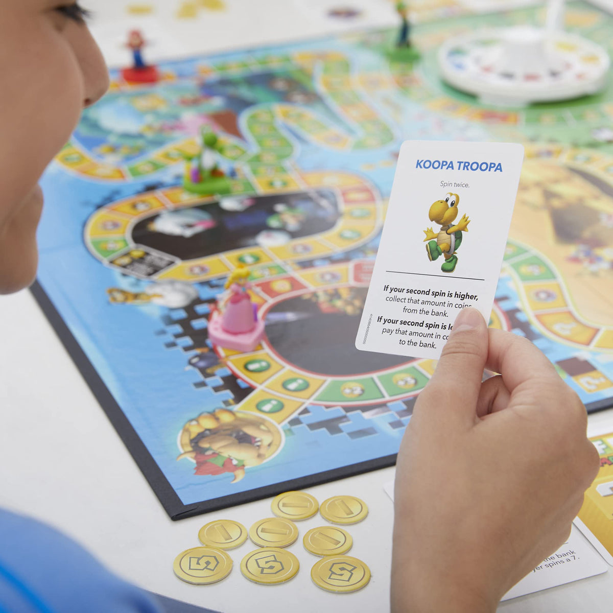 Hasbro Gaming Super Mario Edition family-night-friendly setup for cozy evenings