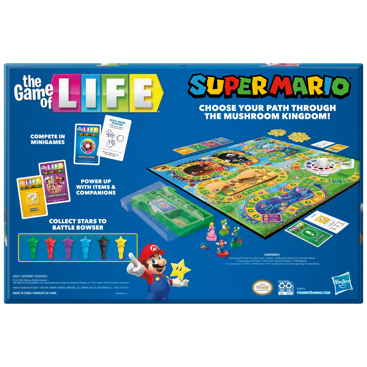 Hasbro Gaming Super Mario Edition Mushroom Kingdom path for dynamic adventures with friends