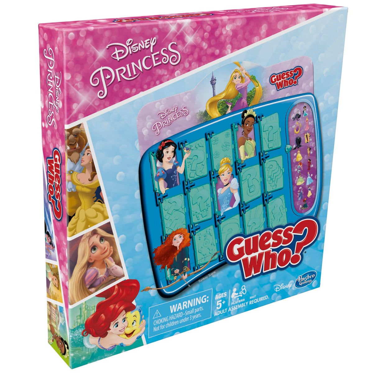 Hasbro Gaming Guess Who Disney Princess Edition sheets with double sided characters for two player play