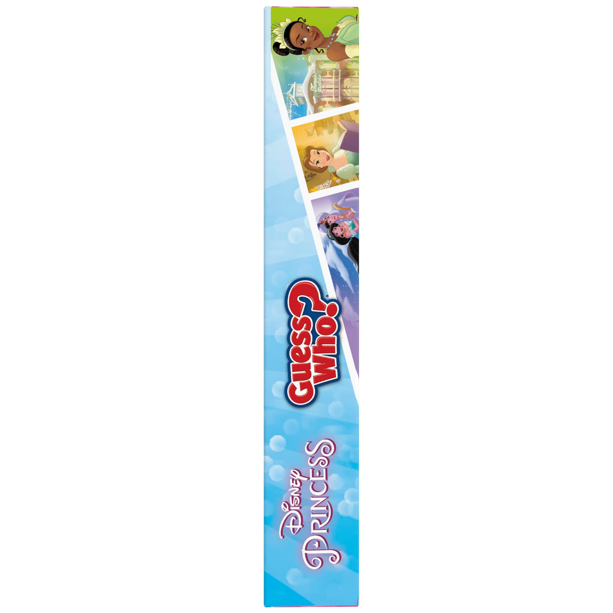 Hasbro Gaming Guess Who Disney Princess edition on a table inviting questions