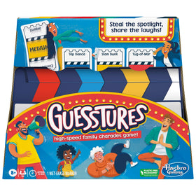 Hasbro Gaming Guesstures action timer in use for fast-paced play.