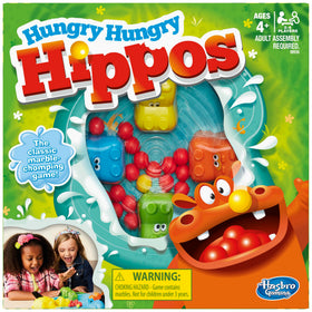 Hasbro Gaming Hungry Hungry Hippos game base invites fast-paced, family-friendly play.