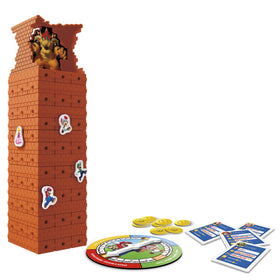 Hasbro Gaming Jenga Super Mario Edition coins mechanic adds exciting scoring moments.