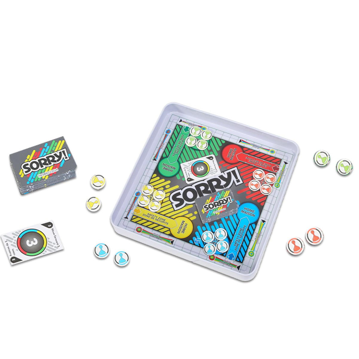 Hasbro Gaming Guess Who tin on the go for quick family matches.