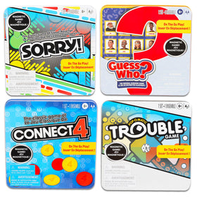 Hasbro Gaming magnetic travel set featuring Sorry! tin for plane and car trips.