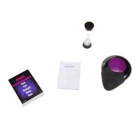 Hasbro Gaming Midnight Taboo buzzer action signaling a turn interruption.