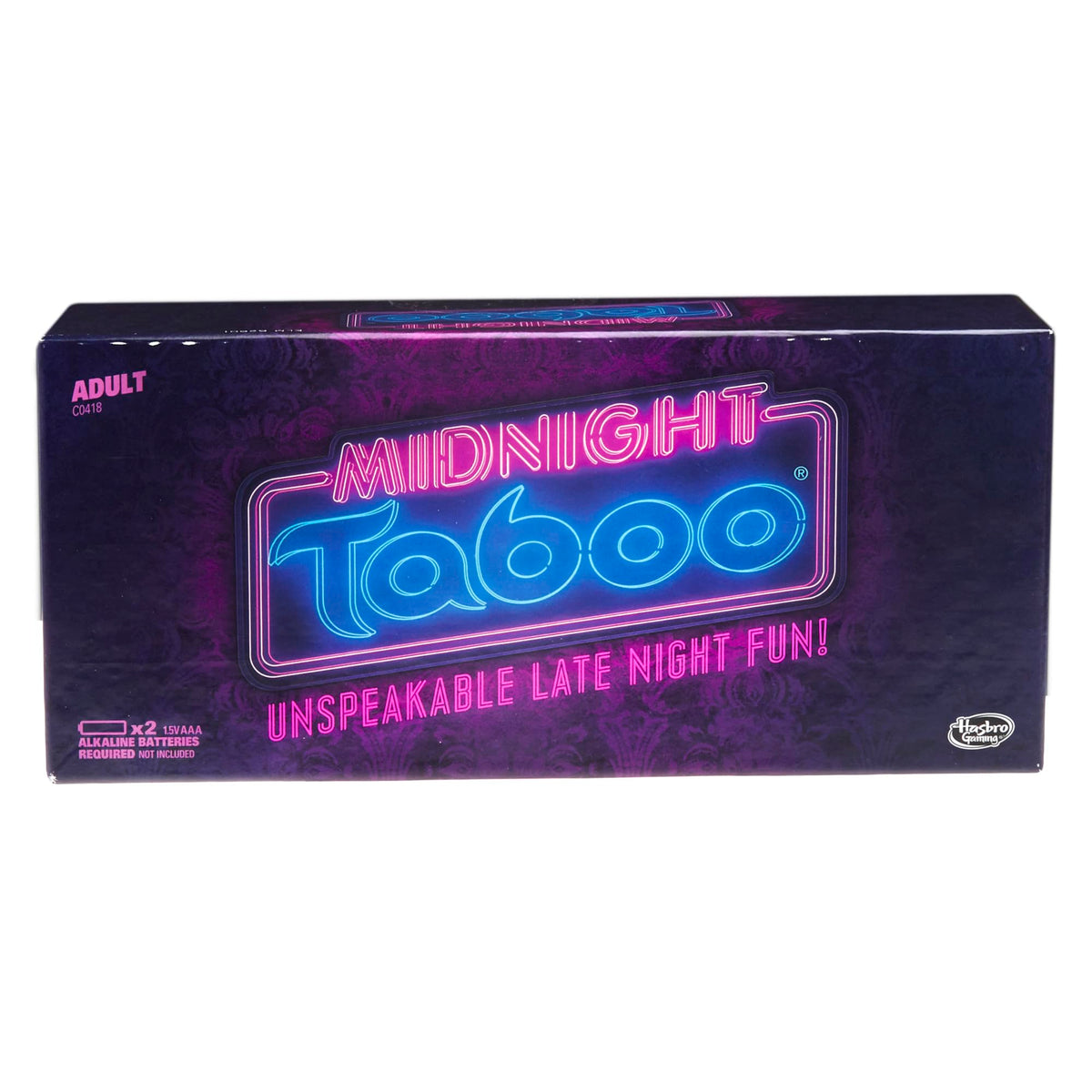 Hasbro Gaming Midnight Taboo card deck for quick, witty word clues.