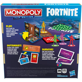 Hasbro Gaming Monopoly Flip Edition Fortnite flip tiles changing the board