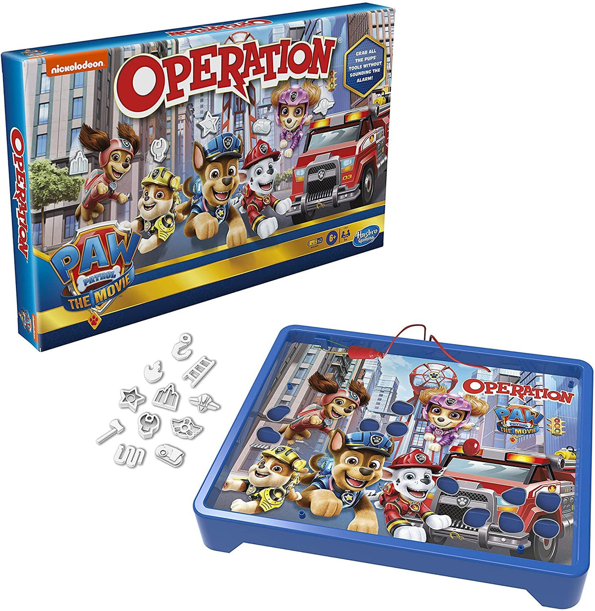 Paw Patrol Movie Edition tweezers in action during playtime.